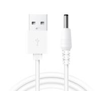 RUITEXUN Câble USB vers DC 3,5 mm, 1 m/3,3 ft DC 3,5 mm x 1,35 mm mâle à USB Type A mâle Câble adaptateur d'alimentation - Blanc