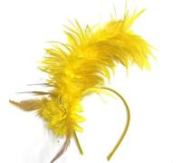 RUITOTP Bandeau à Plumes Colorées Bandeau Fascinator à Plumes Serre-Tête Bibi à Plumes Serre-Têtes à Plumes des Années 20 pour Cosplay Costume Carnaval Fête Halloween Pâques