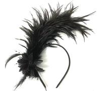 RUITOTP Bandeau à Plumes Colorées Bandeau Fascinator à Plumes Serre-Tête Bibi à Plumes Serre-Têtes à Plumes des Années 20 pour Cosplay Costume Carnaval Fête Halloween Pâques