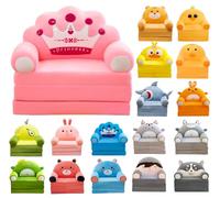 RUITOTP Chaise de lit Pliable pour Enfants, Rebourage d'Eponge pour Enfants, 2 en 1 Peluche Pliable Fauteuil Dessin Animé Mignon Housse de Canapé Paresseux (Seule la Housse du Canapé)