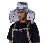 RUITOTP Chapeau de Fan Solaire, Chapeau de Rechargeable USB avec Deux Ventilateurs, Refroidissement à 1-4 Vitesses et Bord Large pour la Pêche, la Randonnée, le Travail en Plein Air