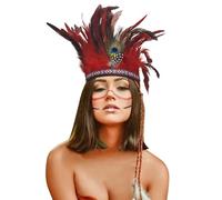 RUITOTP Coiffe Indienne Bandeau Plume Coiffe Plumes de Paon Bandeau à Bresilienne Plume Carnaval Deguisement Indien Femme Accessoire Femme Annee 20 Hippie Tribal Carnaval Fête à Thème