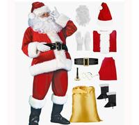 RUITOTP Costumes Père Noel Grande Taille, Costume PèRe Universel Grande Taille Rouge Tenue pour Homme Complet De Déguisements De NoëL Adulte Cosplay Christmas Performance