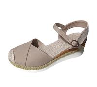 RUITOTP Espadrilles Compensées Femmes Espadrilles Plates Unisexes, Chaussure Compensee Femmes Mariage Semelles Pieds Creux Sandale+ Orthopedique Sandale Remonte Bass