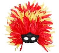 RUITOTP Masque Venitien Le Diamant Métal Noir Venise Rouge Et Masques En Papier À Peindre Blanc Antiques Rétro Mascarade Carnaval Pour Bal De Promo Costumes Soirées Dansantes