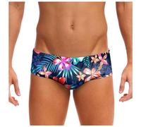 RUITOTP Slip de Bain Homme Coupe Compétition Imprimé Fleurs Tropicales Feuillages Tissu Séchage Rapide Résistant au Chlore Sel Marin Élastique Piscine Plage Anti-Frottement Tailles S à XXL