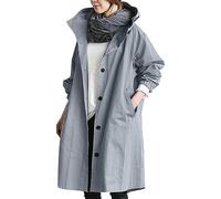 RUITOTP Trenchs pour Femmes Manteau Imperméable Pluie Longs Poncho de Pluie Cape de Pluie Anti-Pluie Coupe-Vent Respirant Grande Taille Imperméable avec Poche a Capuche Manteau de Pluie