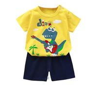 RUITOTP Vêtements Bébé Garçon Ete 3 Months - 6 Ans Dessin Animé Ensemble Enfant Garcon Shorts Et Tee Shirt Manche Courte Mignon Confortable Casual Sport Plage