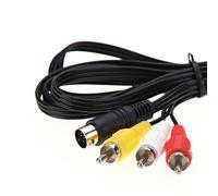 Ruitroliker 1.8m Audio Video Cable AV 9Pin to RCA Composite Cable Connection for Genesis 2 3