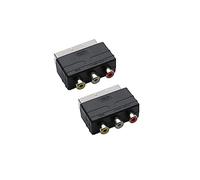 RUITROLIKER Lot de 2 adaptateurs péritel AV mâle 3RCA pour PS4 TV DVD