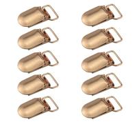 Ruiwaer Lot de 10 clips porte-jarretelles en fer doré pour porte-jarretelles, pinces en bronze pour salopettes, bretelles et pantalons