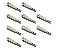 Ruiwaer Lot de 10 mini clips à filetage M2 en métal autobloquants pour aile fixe, avion radiocommandé, pièces de modèle d'avion électrique, argenté