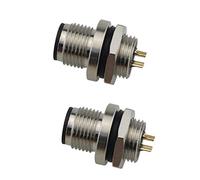 Ruiwaer Lot de 2 connecteurs mâles M12 à 4 broches pour panneau d'aviation étanches pour panneau de châssis arrière