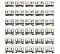 Ruiwaer Lot de 30 connecteurs argentés 5 broches SMD SMT Jack 5 broches Montage PCB Micro B Micro USB femelle SMT Connecteur de données USB Type B Micro Port femelle Prise à souder