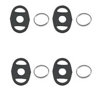 Ruiwaer Lot de 4 adaptateurs pour sangle d'appareil photo avec coque en cuir Noir
