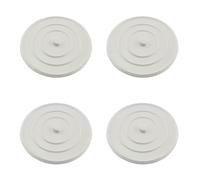 Ruiwaer Lot de 4 bouchons d'évier plats en caoutchouc et silicone pour cuisine, salle de bain et buanderie Blanc