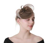 RUIXIA Bibi Mariage Chapeau Bibi de Cérémonie Voilette Mariage avec Forme de Fleur Coiffure Mariage Pince Cheveux Mariage Accessoire Cheveux pour Mariage Cocktail Soirée