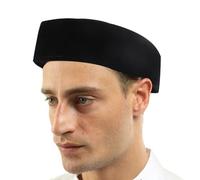 RUIXIA Chapeaux Musulmans pour Hommes Chapeau Kufi Noir Bonnet de Prière Islamique Bonnet Islamique Classique pour Les Hommes Musulmans en Asie du Sud-Est