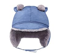 RUIXIA Chapka Bébé Fille Garçon Chapeau Bébé en Fausse Fourrure Bonnet Bébé avec Oreillettes Chapeau Bonnet Mignon en motif d'Ours pour Bébé de 1-2 ans