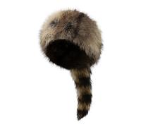 RUIXIA Chapka Femme en Fausse Fourrure Chapka Russe avec Queue Toque de Style Russe Chapeau Hiver Épais et Chaud Bonnets de Trappeur Femme Mode Élégant pour Ski Snowboard Moto Vélo