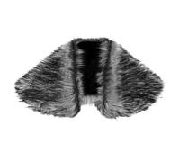 RUIXIA Col Fausse Fourrure Viking Châle en Fourrure Artificielle Collier Rétro Medieval Cape de Costume de Guerrier Médiéval Accessoire de costume de Viking,de renaissance Halloween