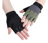 RUIXIA Gants de Vélo pour Enfant Mitaine de Sport pour Garçons Filles de 8-12 Ans Gants Demi Doigt Antidérapant pour Vélo Scooter Patinage à roulettes Randonnée Montagne Escalade