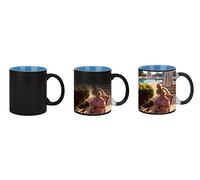 RUIXIA Mug Personnalisé avec votre Photo Mug Magique Mug Changer de Couleur à la Chaleur Tasse de Café Thé en Céramique avec Image Personnalisé Mug avec Cuillère Cadeau Noël
