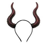 RUIXIA Serre-tête Corne de Taureau Halloween Serre-tête Corne de Démon Diable Amovibles Bandeau Gothique Halloween Bandeau d'Animaux pour Carnaval Cosplay