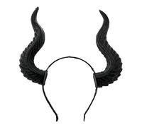 RUIXIA Serre-tête Corne de Taureau Halloween Serre-tête Corne de Démon Diable Amovibles Bandeau Gothique Halloween Bandeau d'Animaux pour Carnaval Cosplay
