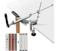 Ruixin Pro RX008 Aiguiseur de couteaux professionnel avec 7 pierres à aiguiser rotation à 360° design à angle fixe kit d'affûtage de couteaux de cuisine en acier inoxydable système de maintien abrasif