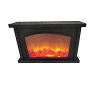 ruixin Simulation Lanterne de cheminée - Cheminée de table LED artificielle, USB ou à batterie, cheminée décorative qui simule une flamme 3D (33 cm x 21 cm x 8,5 cm)