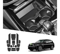 Ruiya Compatible avec 2019-2024 BMW X3 G01/X4 G02/Neu iX3 Tapis de Console Centrale en Caoutchouc, BMW X3 Tapis pour Porte-gobelet Accoudoir Couture de Porte Antidérapant Tapis BMW X3 Accessoires