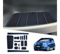 Ruiya Compatible avec Fiat Panda City Cross| Hybrid 2021-2024 2025 Tapis Anti-dérapants,Tapis pour Porte-gobelet Accoudoir Tapis Couture de Porte Antidérapant Tapis Panda Accessoires [Pas pour 4X4]