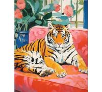 RUIYANMQ 1000 Pieces,Puzzle Coloré,Puzzle Irrégulier Gifts ,Animal on Sofas Classic Oil Painting of Flowering Plants ,Jeux De Mémoire pour Adultes ,Jouets Éducatifs Familiaux,Dx190Zp