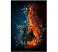 RUIYANMQ Puzzle 1000 pièces Guitare Feu Glacé Affiche Bois Jouets Adultes Jeu de décompression Zy785Tm