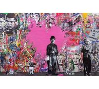 RUIYANMQ Puzzle 1000 pièces Street Art Charlie Chaplin Poster Bois Jouets Adultes Jeu de décompression Zy801Tm