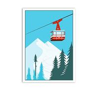 RUIYANMQ Puzzles 1000 pièces Sports d'hiver Art du Ski Vintage Affiche de Voyage Ski in Snow Mountain Poster pour Adultes Jeux pour Enfants Jouets éducatifs Kp30Cy