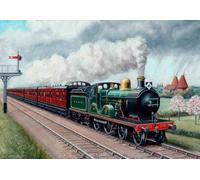 RUIYANMQ Puzzles 1000 Pièces Trains Rétro Peinture À l'huile Posters Puzzles Jouets Éducatifs pour Adultes Qz50Yk