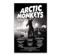 RUIYANMQ Toile Impression Image Arctic Monkeys Am Tour Alex Turner Noir Aspirant Et Blanc Art Mural Affiche Chambre Salon Décoration Cadeau Lq175Tx 40X60Cm Sans Cadre
