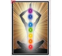 RUIYANMQ toile tableau psychédélique Blacklight Chart Sept chakras Yoga impressions art mural affiche salon Home Room Decor Yh78Yz 40X60Cm Sans cadre