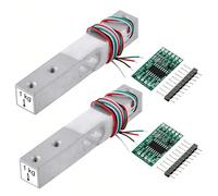 RUIZHI 1KG Capteur de Poids + HX711 AD Module, HX711 Les Kits de Cellules de Charge Convient pour Arduino et Raspberry Pi et Les balances de Cuisine électroniques Portables(2 Pièces)