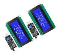 RUIZHI 2 Pcs 2004 LCD Display Module, Écran LCD 2004 Afficheur LCD 4x20 avec caractères de Couleur Blanche EY Fond Bleu, Adaptateur d'interface TWI IIC I2C LCD Compatible avec Arduino et Raspberry Pi