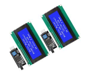 RUIZHI 2 Pcs 2004 LCD Display Module, Écran LCD 2004 Afficheur LCD 4x20 avec caractères de Couleur Blanche EY Fond Bleu, Adaptateur d'interface TWI IIC I2C LCD Compatible avec Arduino et Raspberry Pi