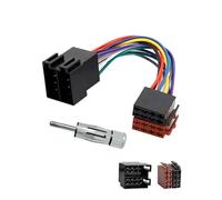 RUIZHI Adaptateur Autoradio Set, Universal Radioadapter, Adaptateur Antenne Autoradio Din Iso Klemme 15 + 30 Steckbar Verlängerung Radio Adapter Stecker