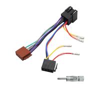 RUIZHI Adaptateur Autoradio Set, Universal Radioadapter, Adaptateur Antenne Autoradio Din Iso Klemme 15 + 30 Steckbar Verlängerung Radio Adapter Stecker (type2)