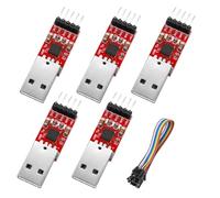 RUIZHI CP2102 USB to Serial Module 5 Pieces CP2102 USB to TTL Converter with Jumper CP2102 Converter CP2102 Chip for 3.3V and 5V Compatible with Arduino and STC Download