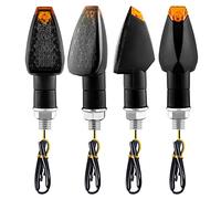 RUIZHI Feux Clignotants à LED Pour Moto 4 PièCes, Feux Clignotants 12 / 24V Pour Clignotants à GéNéRaux, Feux de Voiture, Feux de Moto Pour le Jour et La Nuit Avec Voyant LED