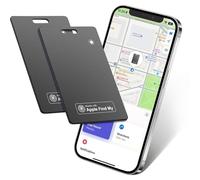 RUIZHI Lot de 2 cartes de suivi de portefeuille fines de 1,5 mm, fonctionne avec Find My (iOS uniquement), étanche IP68 et rechargeable, pour portefeuille, bagages, valise, téléphone, passeports
