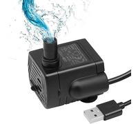 RUIZHI Mini pompe à eau submersible USB 1-3 W 200 l/h pour fontaine à chat, aquarium, étang, mini bassin à poissons et jardinières