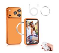 RUIZHI Moniteur à selfie pour téléphone portable, écran magnétique Vlog avec haut-parleur, grande portée, caméra arrière de smartphone pour iPhone et Android, sans fil